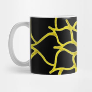 Blooming Gold Flower (Black) Mug